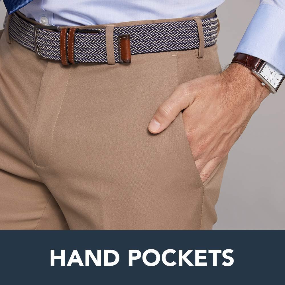 〈 TAN 〉 CHECKED&LINE PANTS Straight-fit Tech Chino Pant For Men | Factory